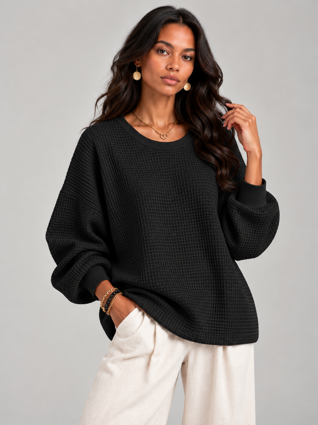 Noémie™ | Pull gaufré classique