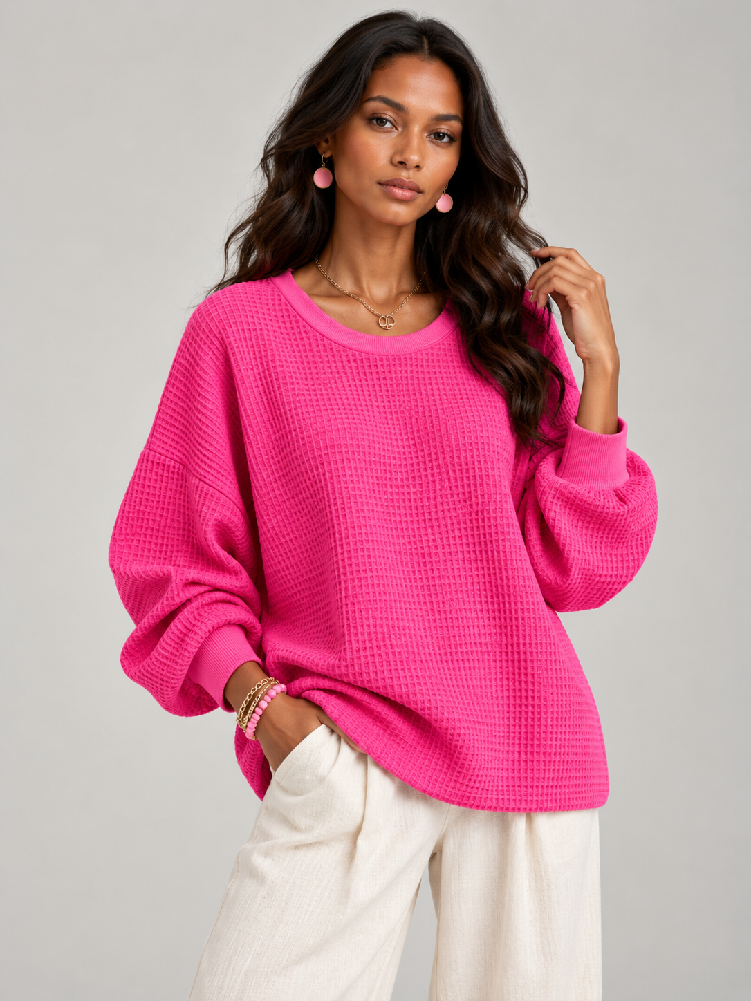 Noémie™ | Pull gaufré classique