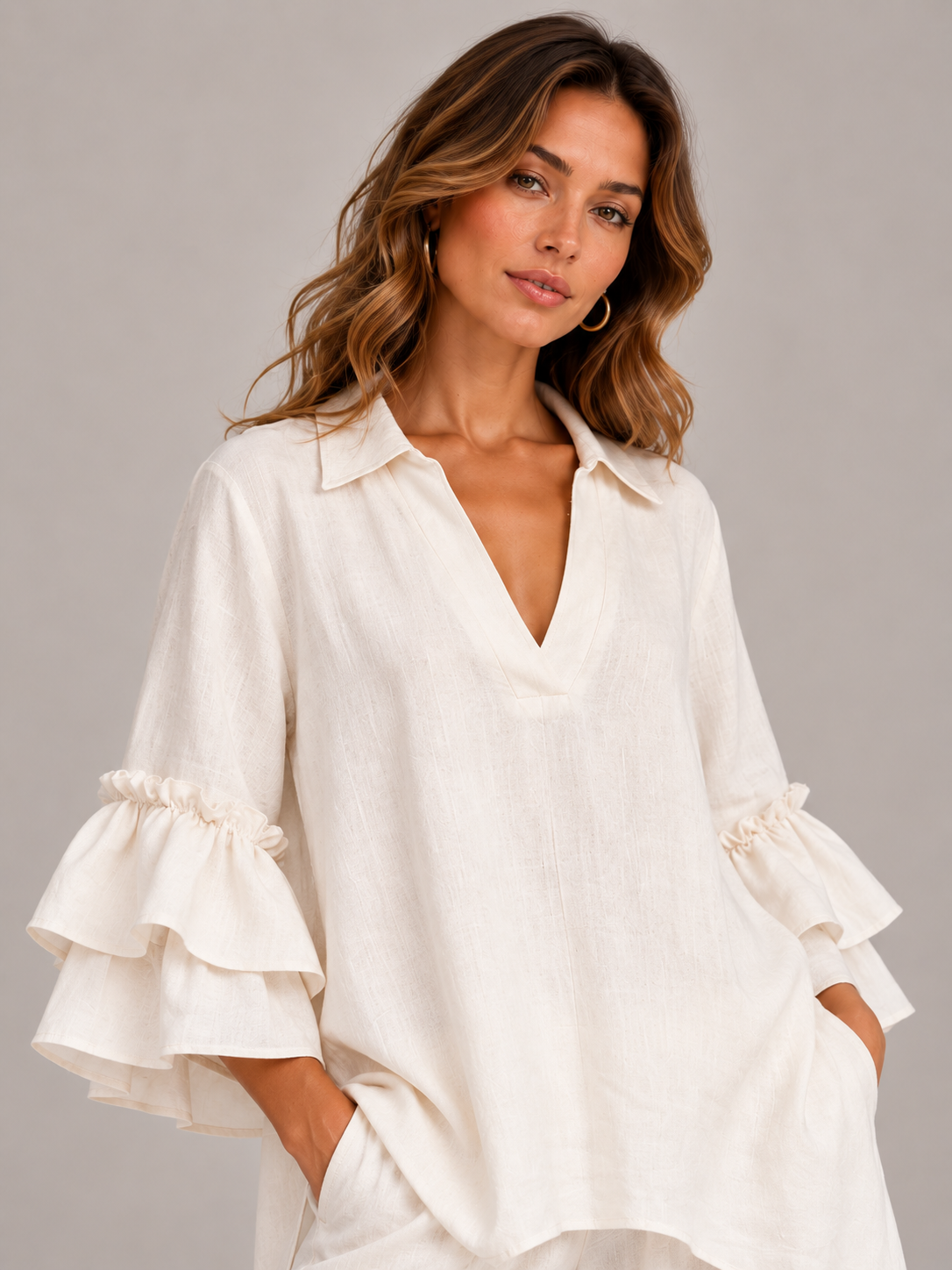 Lena | Ensemble fluide avec haut ample et pantalon large