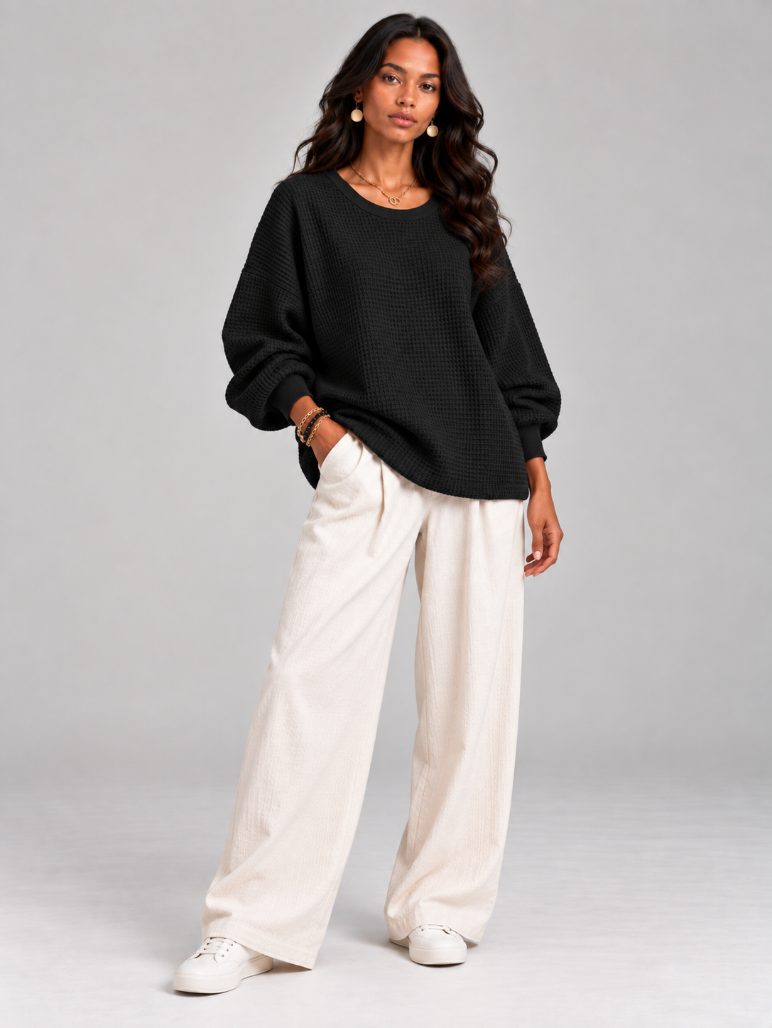 Noémie™ | Pull gaufré classique