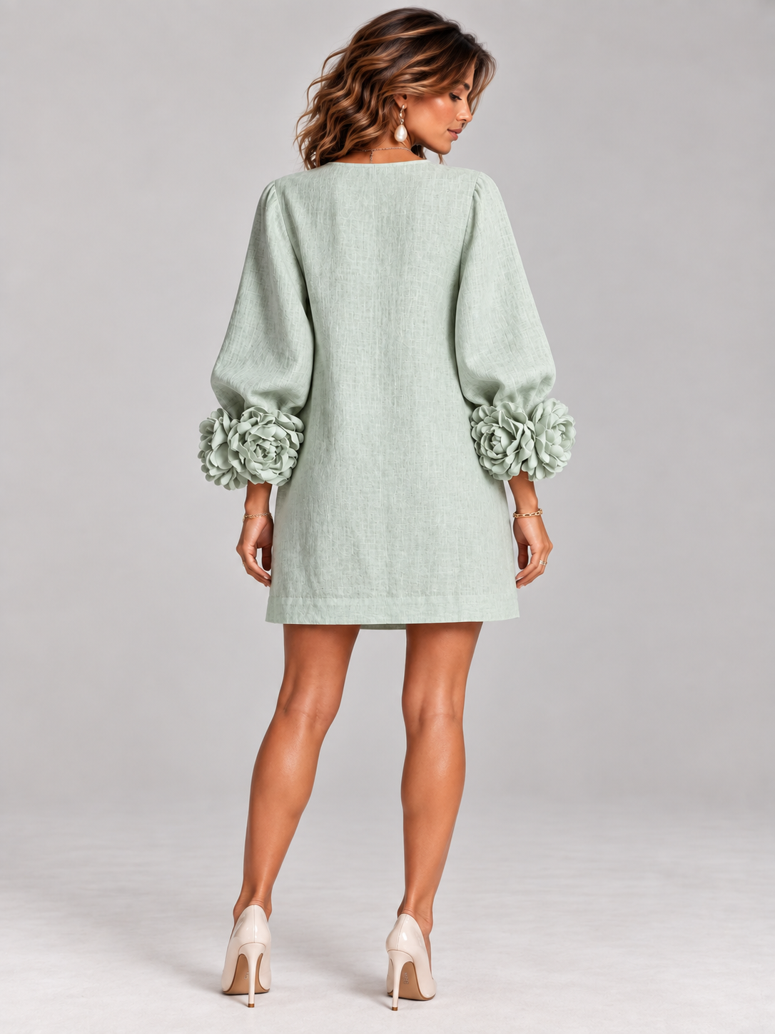 Éléonore™ | Robe courte élégante à détails floraux