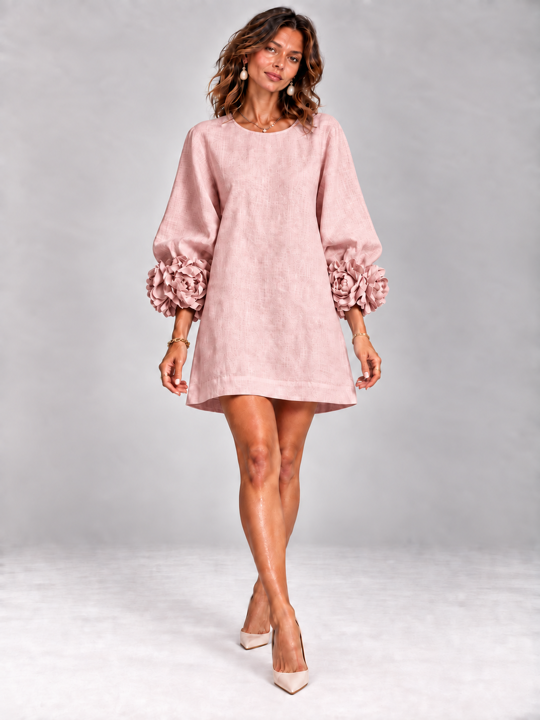 Éléonore™ | Robe courte élégante à détails floraux