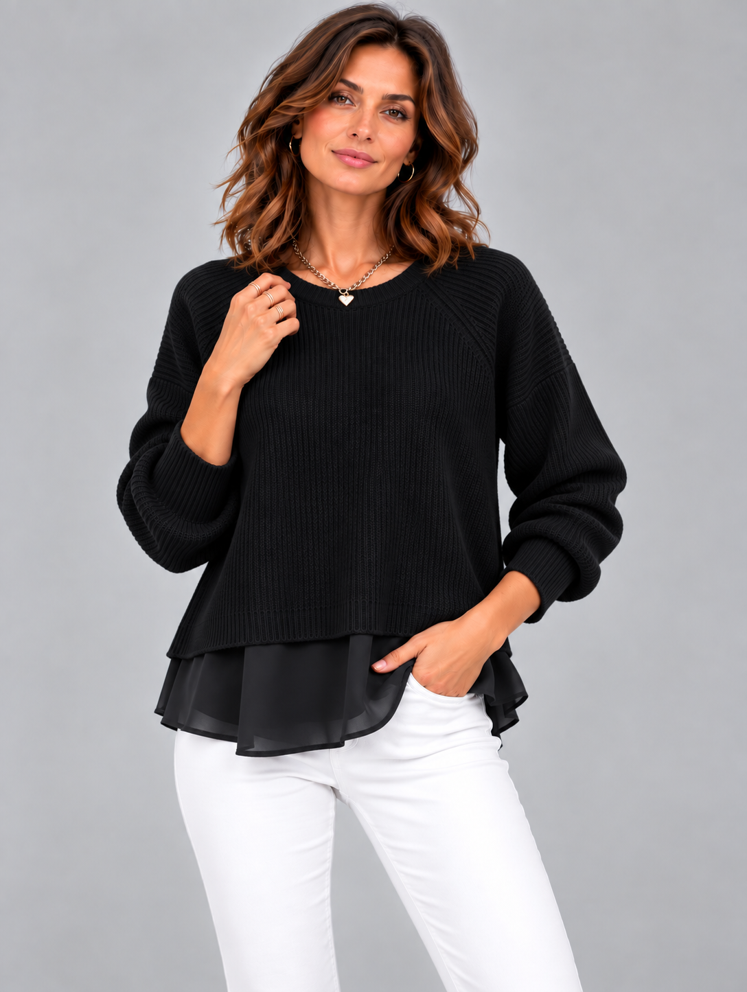 Cécile™ | Pull effet deux pièces