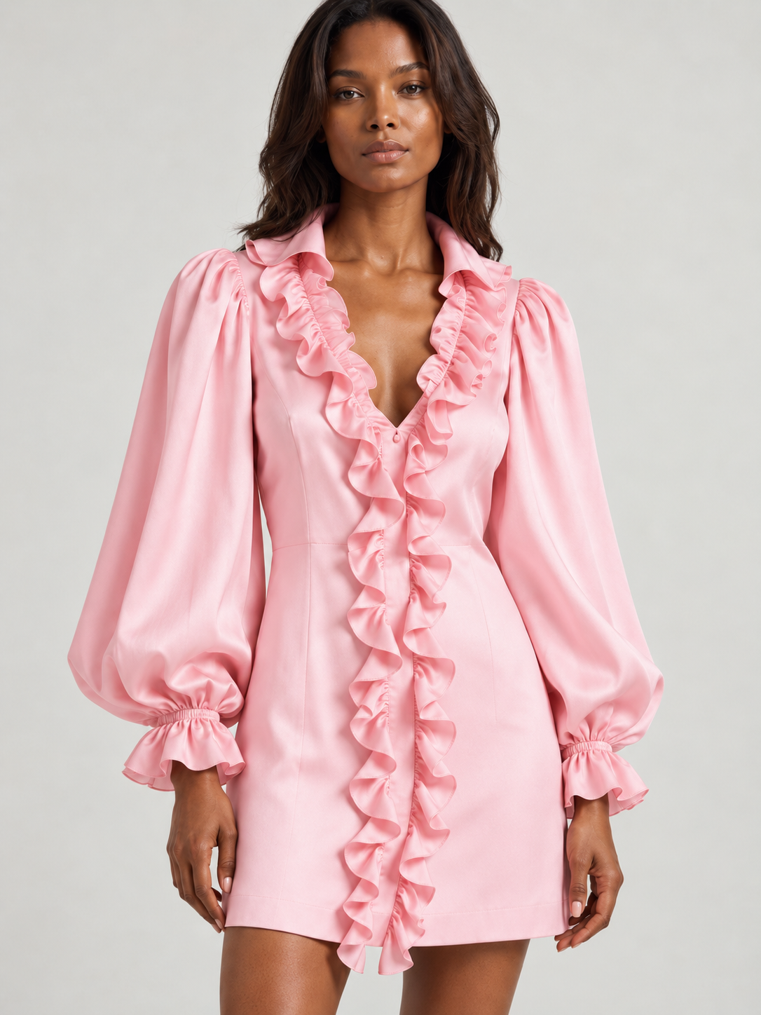Élise™ | Robe courte à volants élégants
