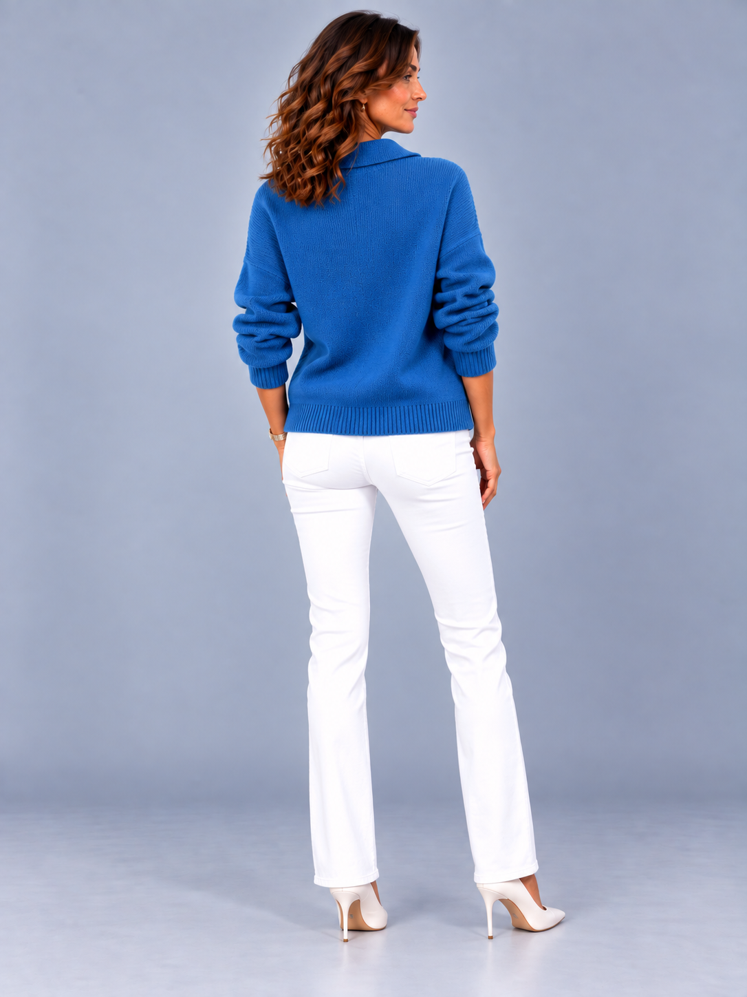 Vivienne™ | Veste en tricot avec col chemise