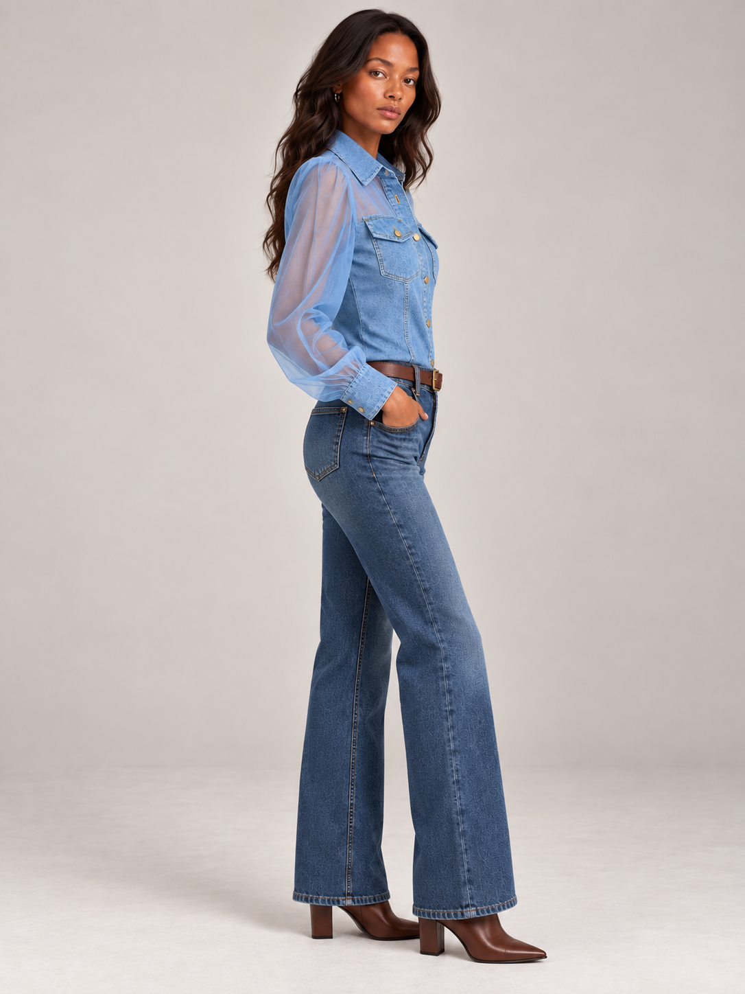 Amélie| Look Denim Élégant