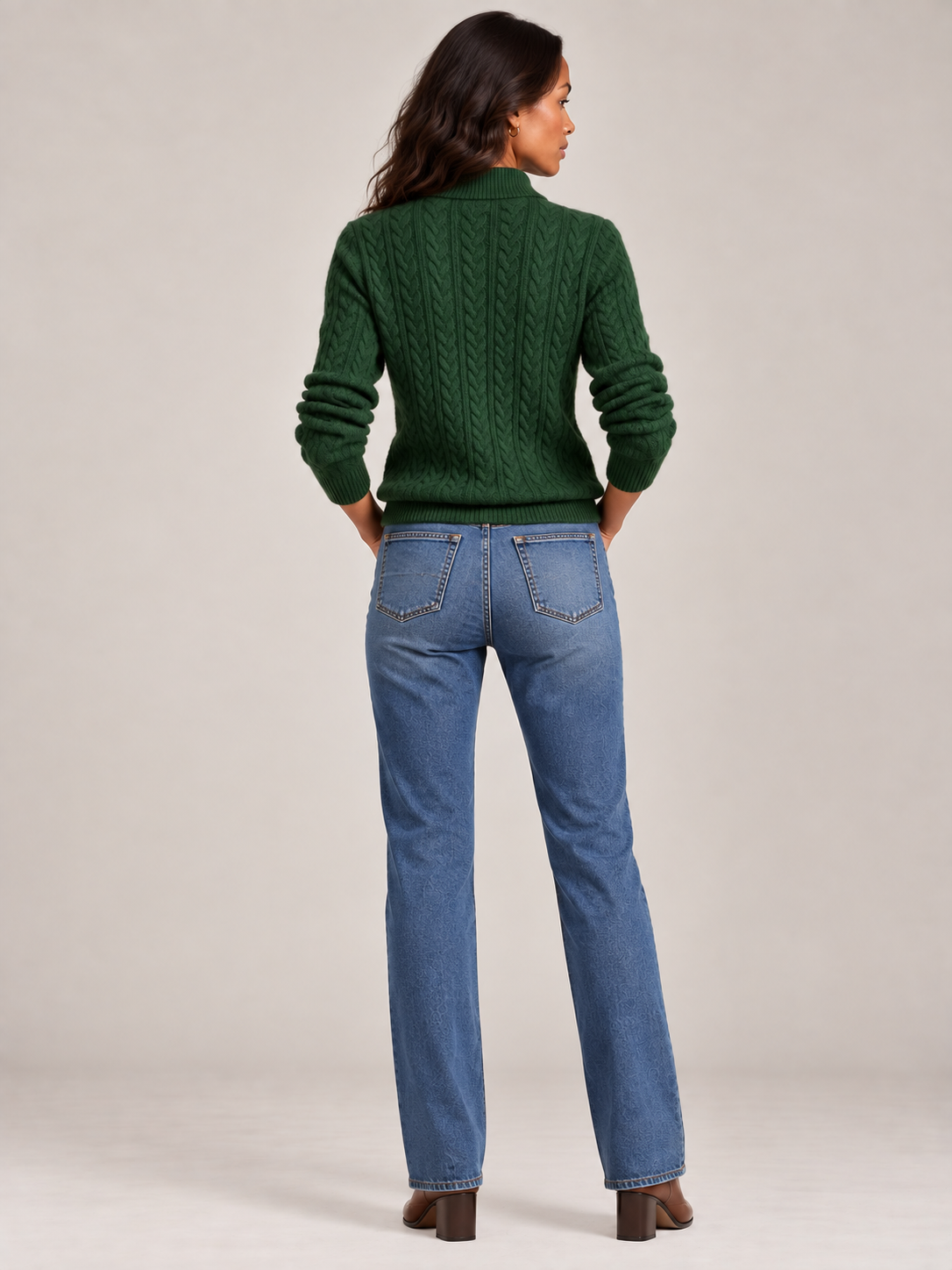 Pull en laine à torsades intemporel