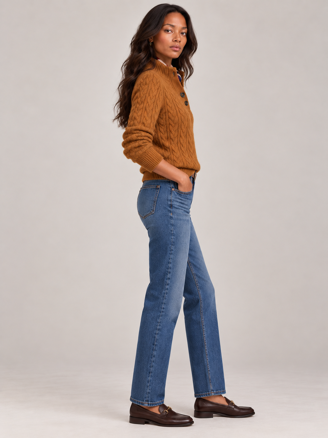 Pull en laine à torsades intemporel