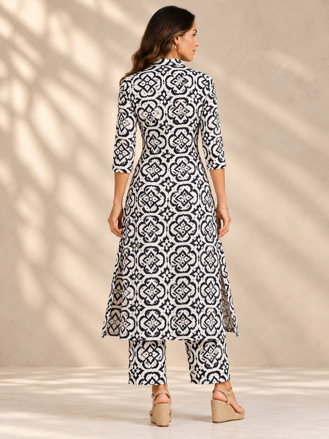 Élora | Ensemble élégant imprimé avec tunique fluide et pantalon