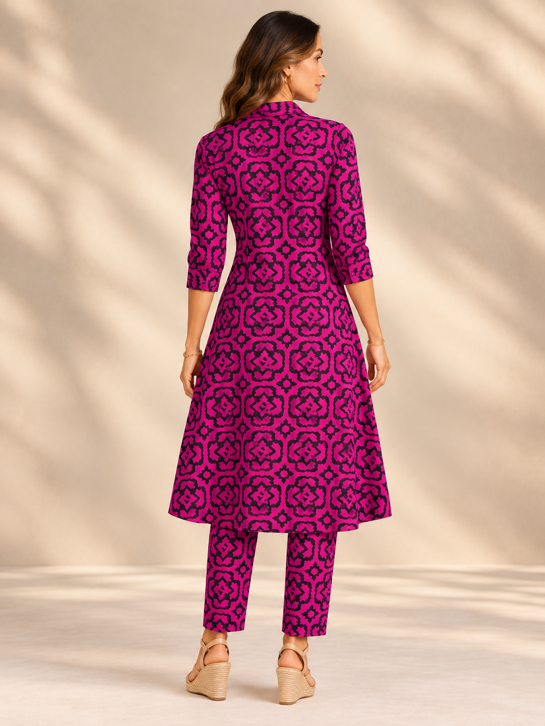 Élora | Ensemble élégant imprimé avec tunique fluide et pantalon