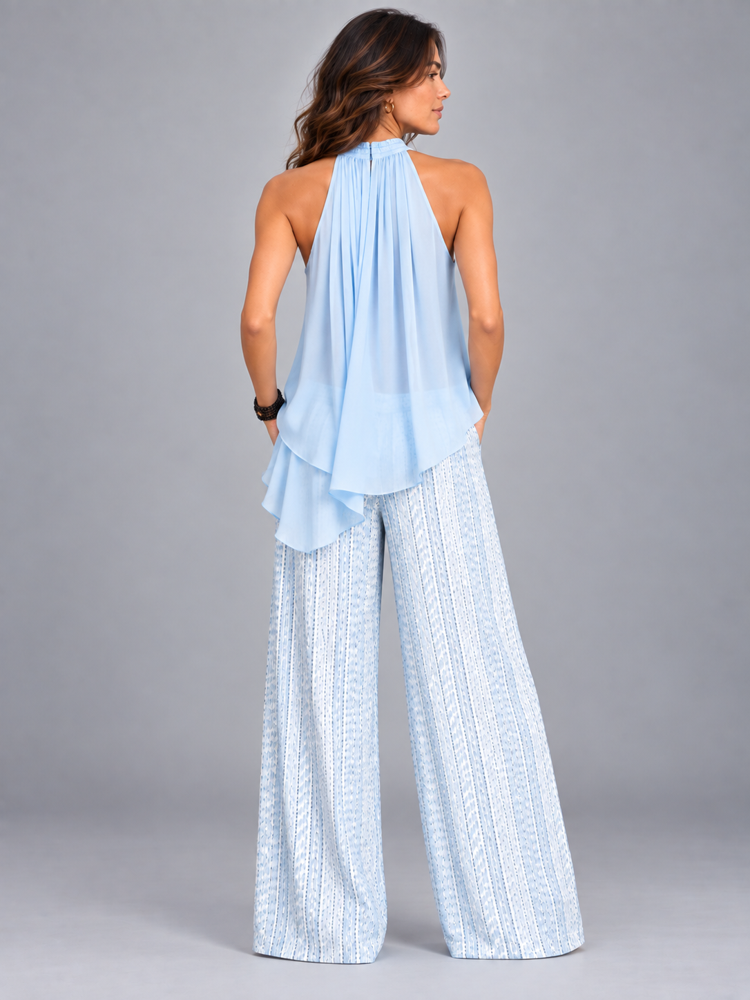 Élise | Ensemble fluide élégant avec top léger et pantalon large