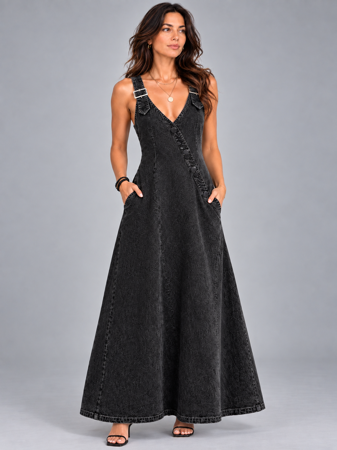 Camille™ | Robe Denim Élégante