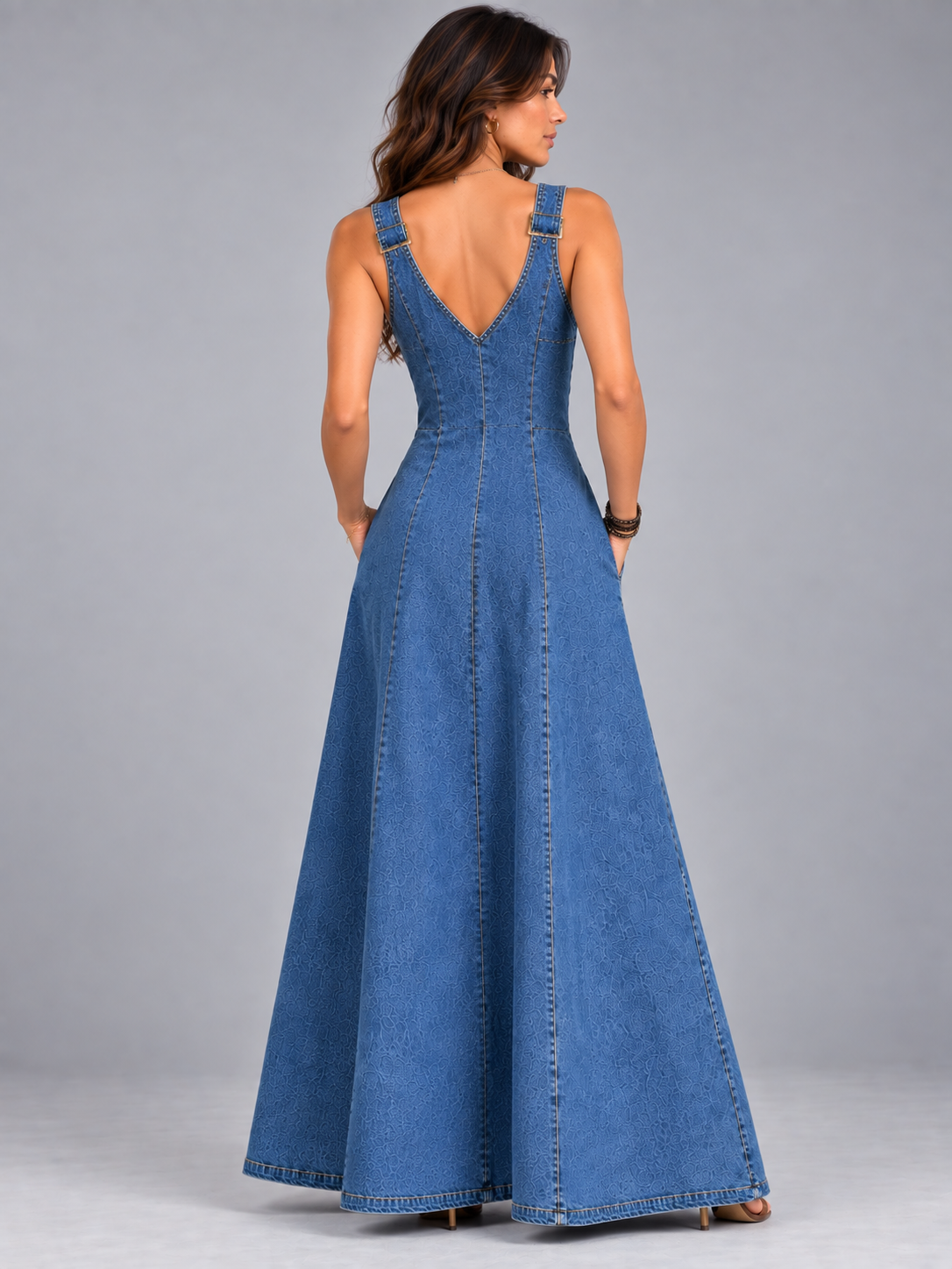 Camille™ | Robe Denim Élégante