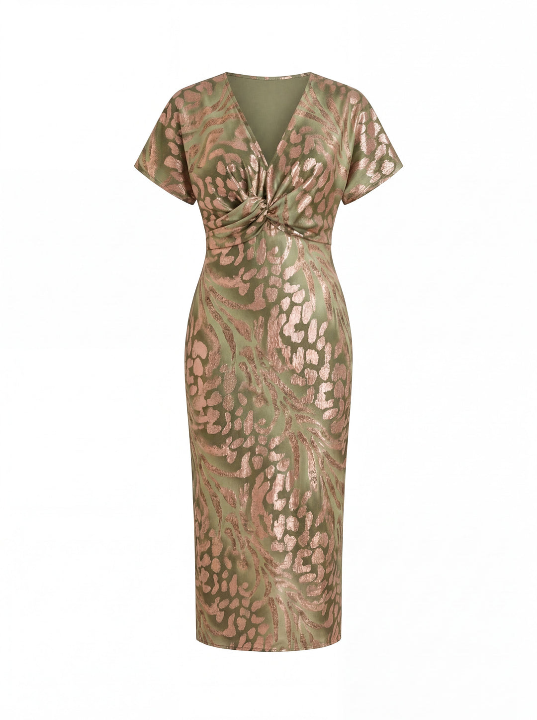 Sophie | Robe midi élégante fluide à imprimé raffiné