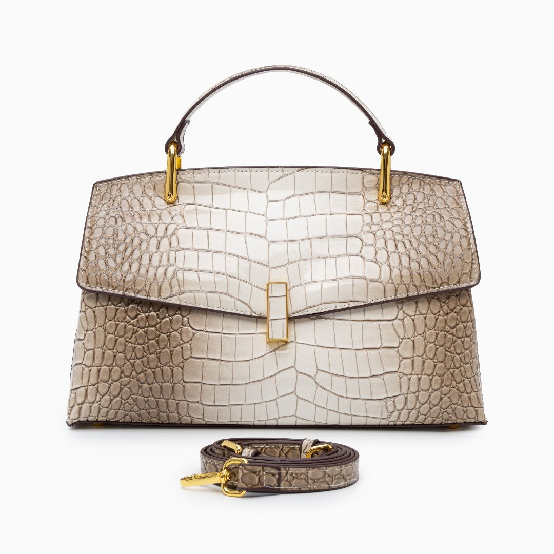 ÉLO – SAC STRUCTURÉ EFFET CROCO AVEC BANDOULIÈRE