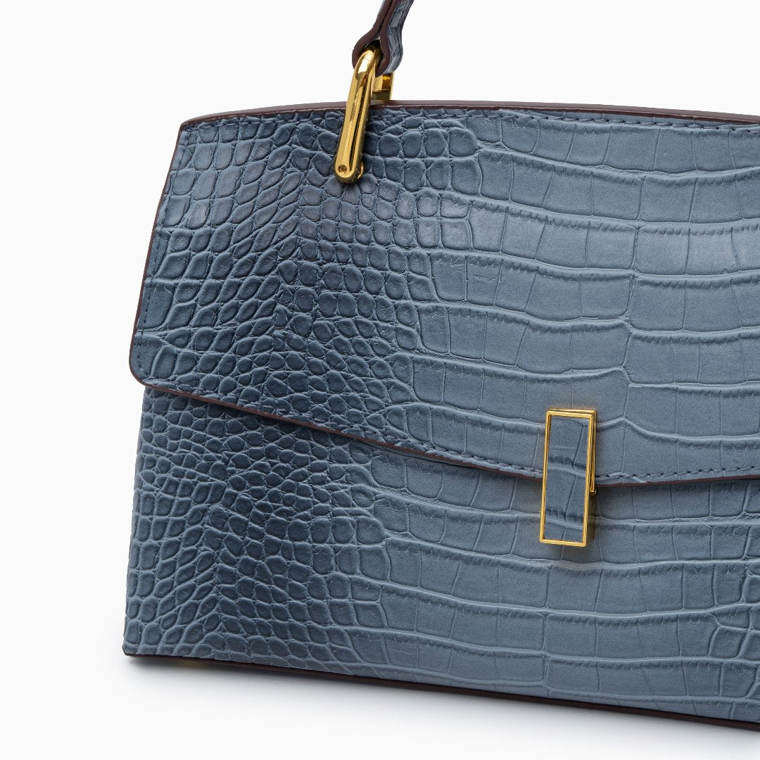 ÉLO – SAC STRUCTURÉ EFFET CROCO AVEC BANDOULIÈRE