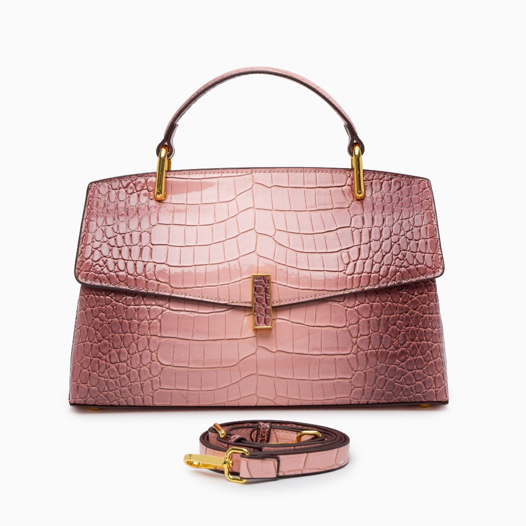 ÉLO – SAC STRUCTURÉ EFFET CROCO AVEC BANDOULIÈRE