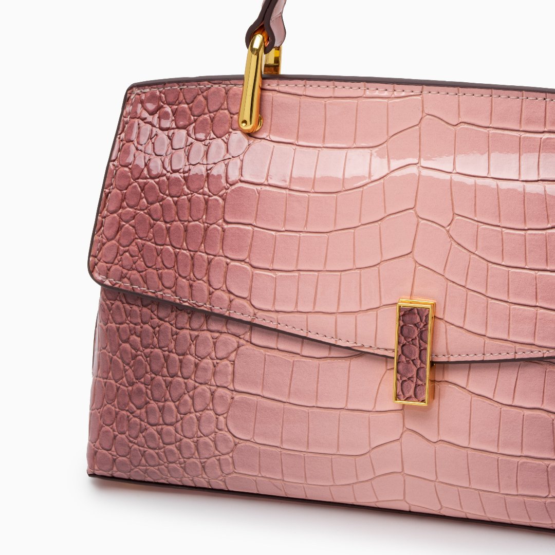 ÉLO – SAC STRUCTURÉ EFFET CROCO AVEC BANDOULIÈRE