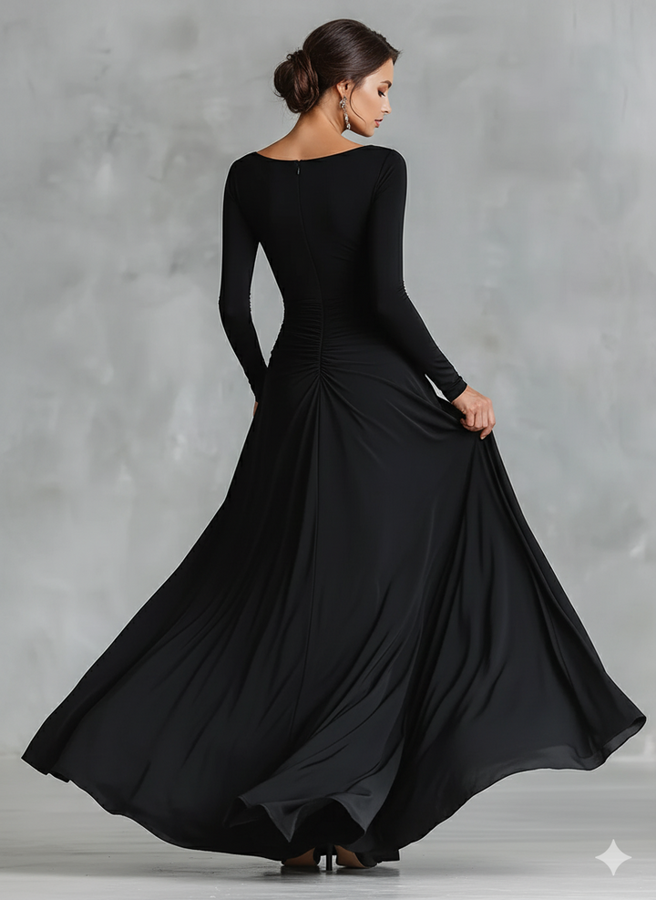 Seraphine – Robe maxi sculpturale fluide