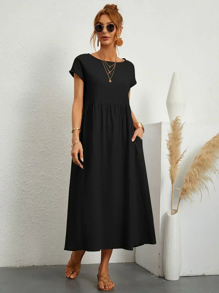 ROBE LÉGÈRE EN COTON DOUX AVEC POCHES