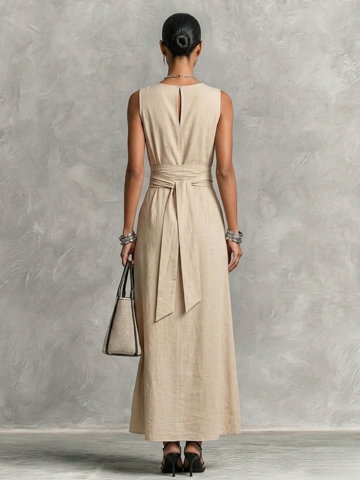 Léna | Robe longue confortable et élégante avec taille souple