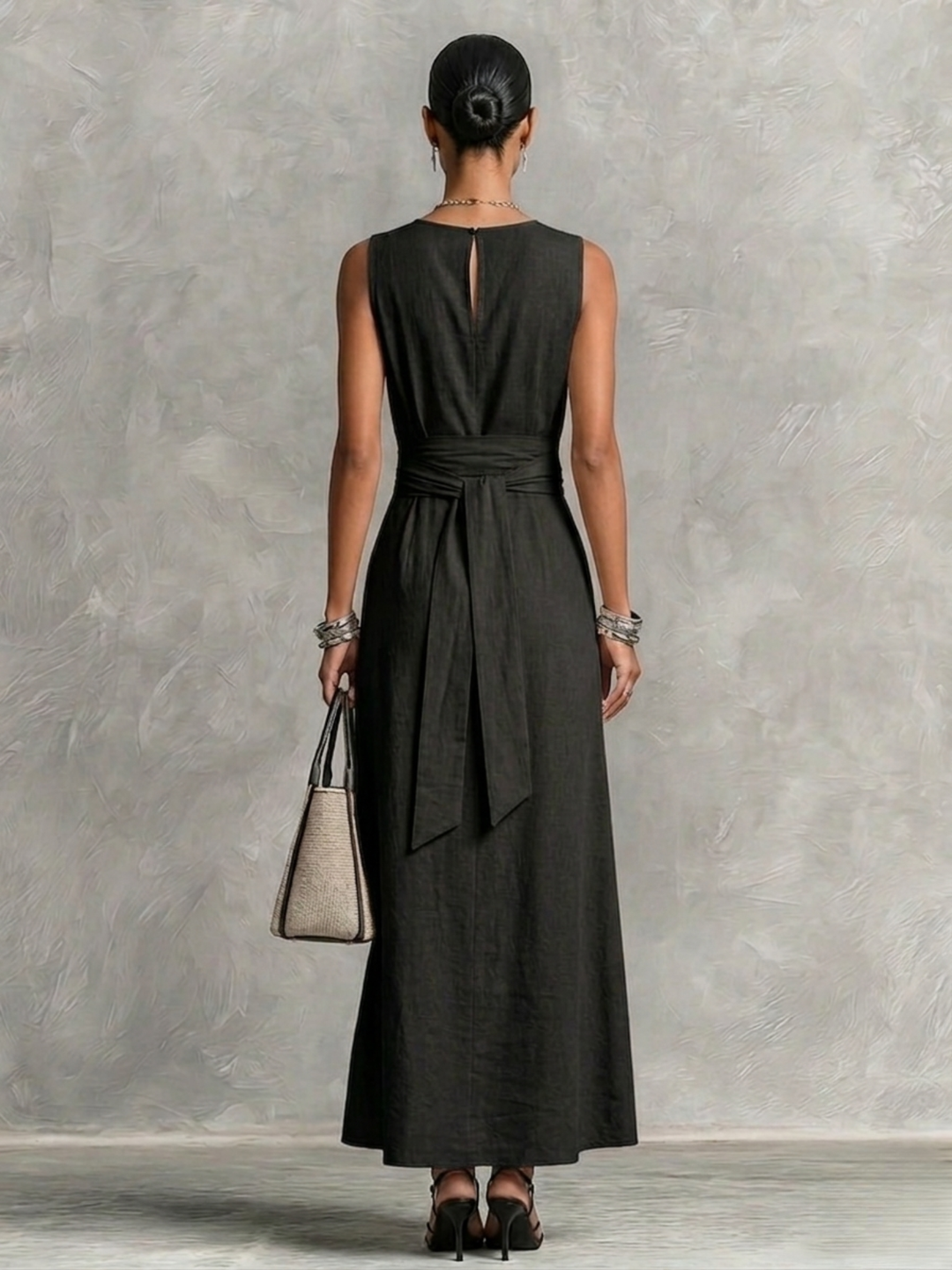 Léna | Robe longue confortable et élégante avec taille souple