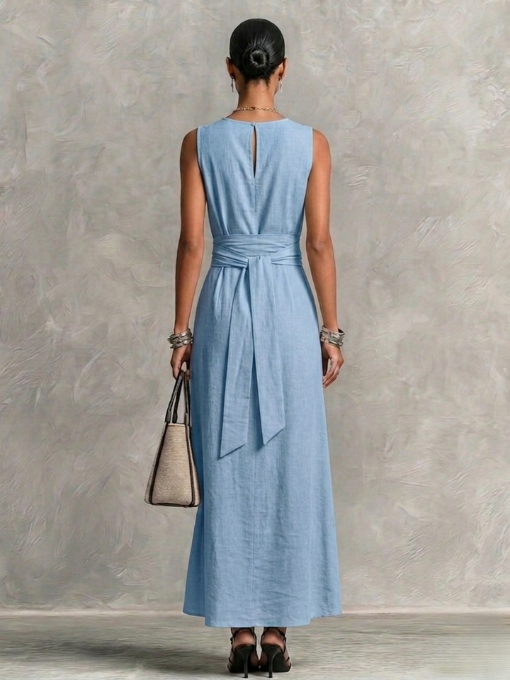 Léna | Robe longue confortable et élégante avec taille souple