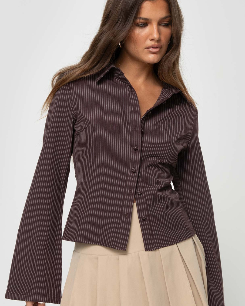 ROBYN | CHEMISE CLASSIQUE À RAYURES FINES