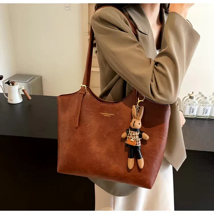 ANNE – SAC CABAS ROUGE CLASSIQUE