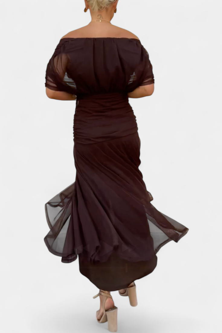 Robe Longue Alondra avec Imprimé Floral Féerique et Décolleté en V