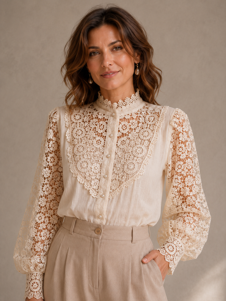 Claudine | Blouse en Dentelle Élégante