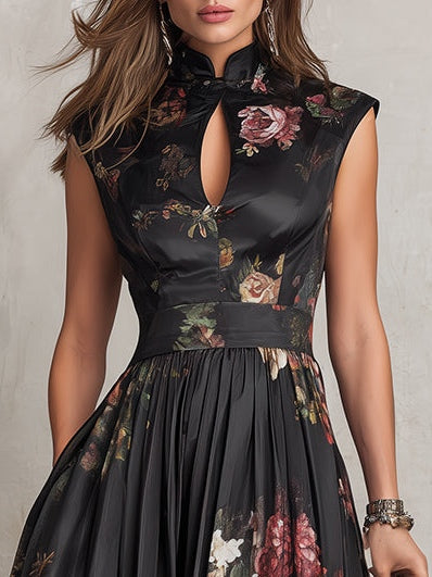 Aurélie™ | Robe midi fluide à imprimé floral
