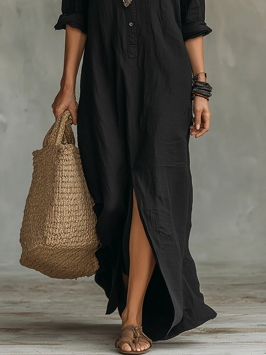 Élise | Robe longue fluide style bohème confortable