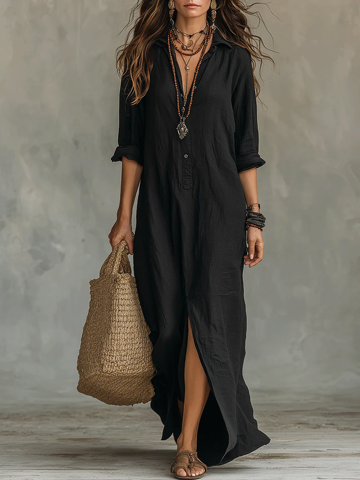 Élise | Robe longue fluide style bohème confortable