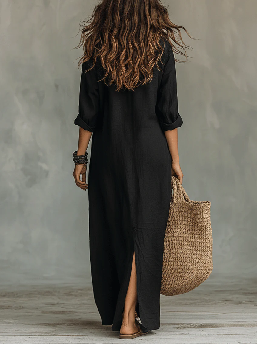 Élise | Robe longue fluide style bohème confortable