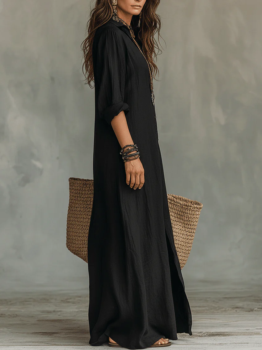 Élise | Robe longue fluide style bohème confortable