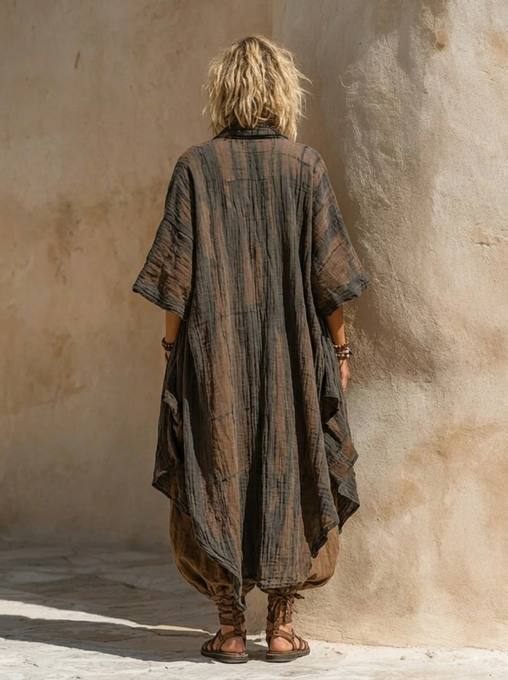 Éloïse™ | Ensemble bohème fluide à imprimé artistique