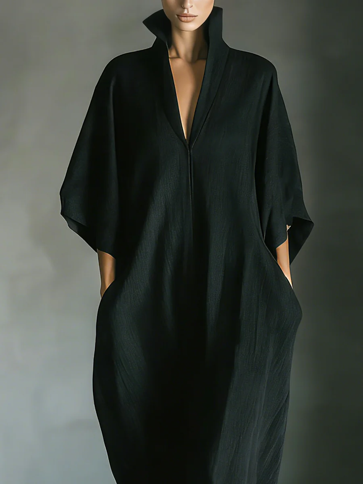 Noémie™ | Robe longue fluide minimaliste