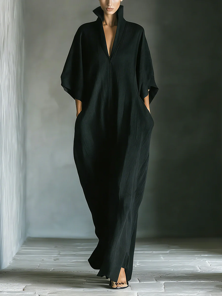 Noémie™ | Robe longue fluide minimaliste