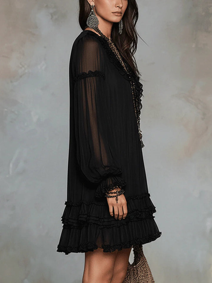 Élise | Robe bohème fluide à volants
