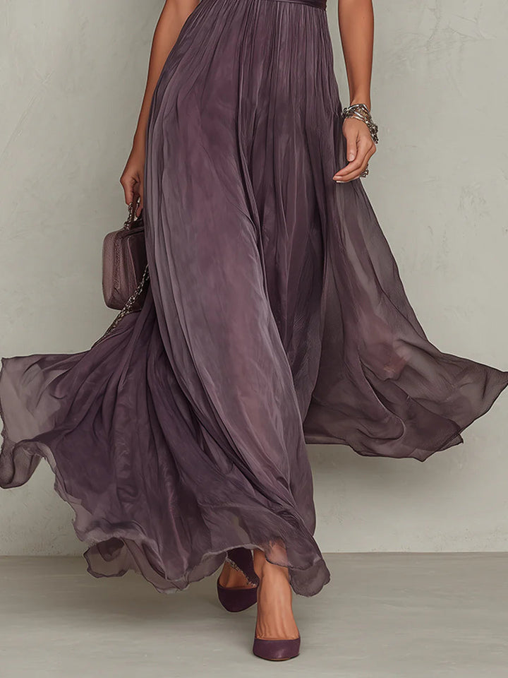 Élise | Robe longue fluide élégante avec détails raffinés
