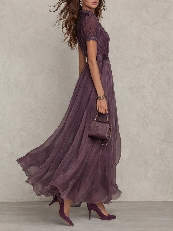 Élise | Robe longue fluide élégante avec détails raffinés