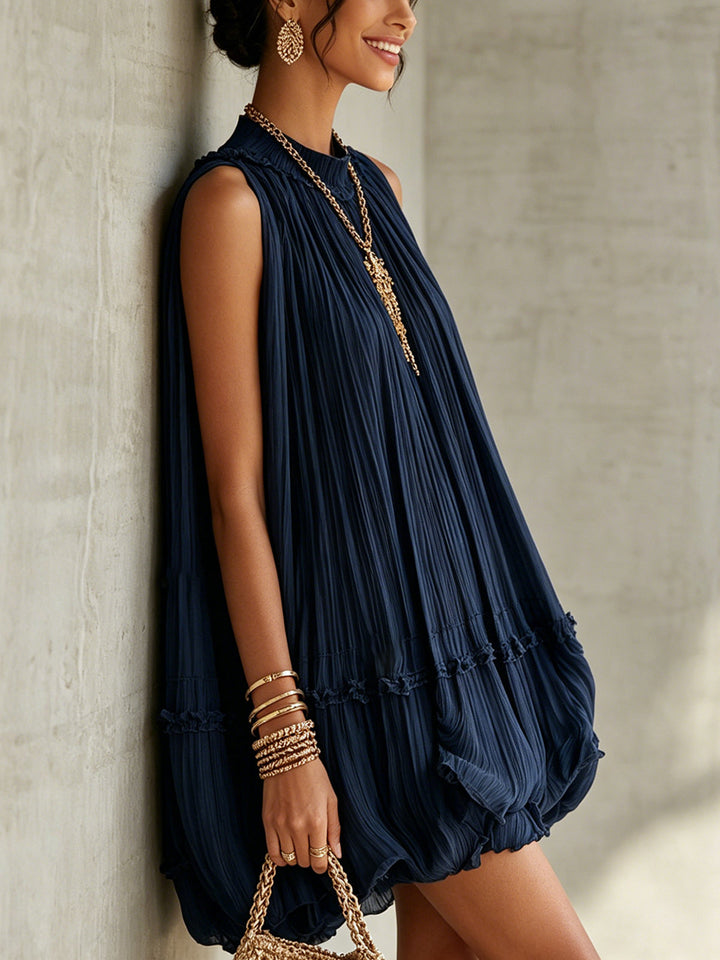 Camille™ | Robe Courte en Mousseline à Jupe Ballon