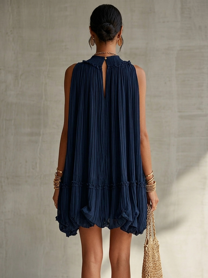 Camille™ | Robe Courte en Mousseline à Jupe Ballon