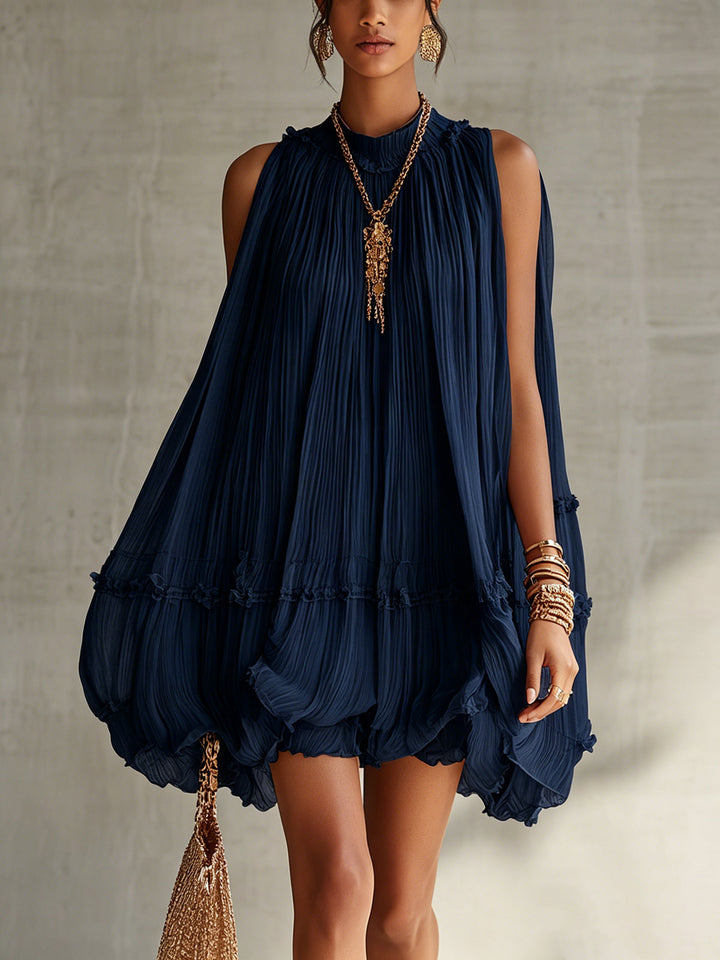 Camille™ | Robe Courte en Mousseline à Jupe Ballon