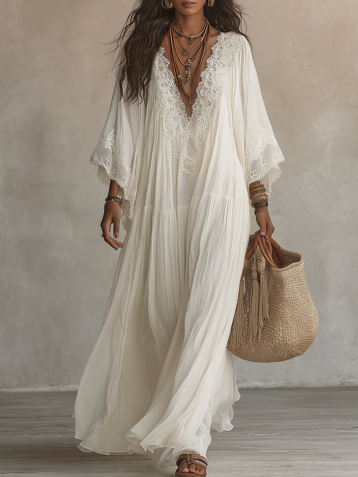 Éliane™ | Robe Chiffon Ivoire
