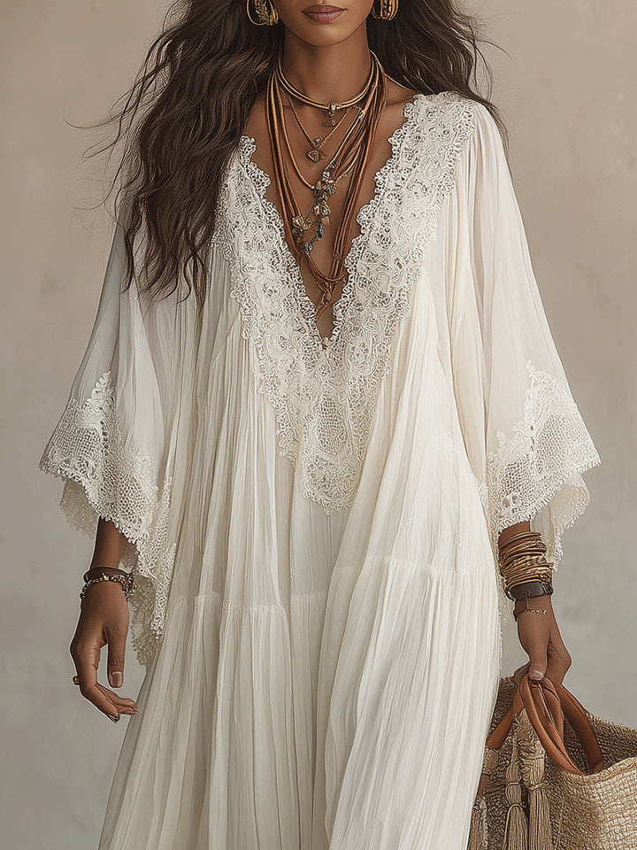 Éliane™ | Robe Chiffon Ivoire