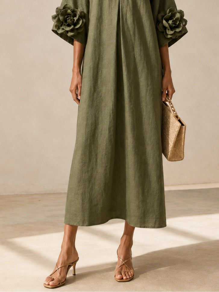 Élodie™ | Robe longue élégante en lin