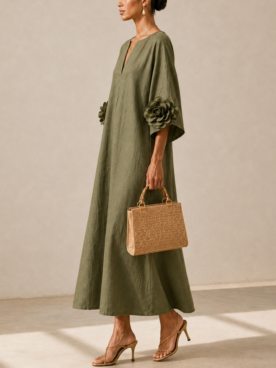 Élodie™ | Robe longue élégante en lin