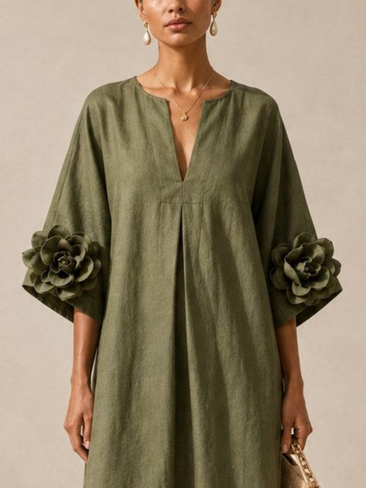 Élodie™ | Robe longue élégante en lin
